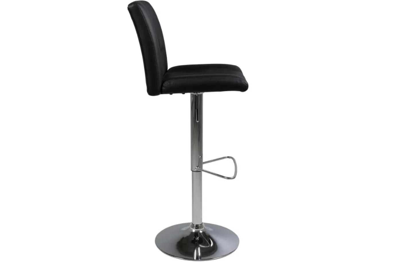 Barkruk Wistad Zwart/Zilver Pu - Giga Living