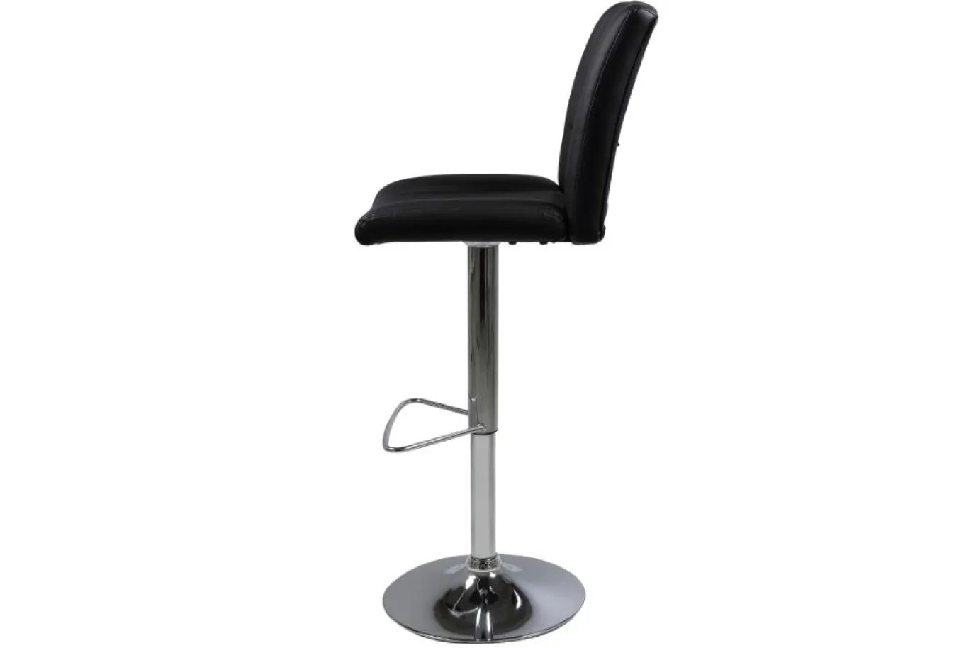 Barkruk Wistad Zwart/Zilver Pu - Giga Living