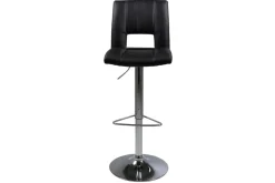 Barkruk Wistad Zwart/Zilver Pu - Giga Living