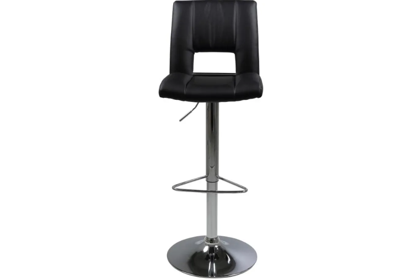 Barkruk Wistad Zwart/Zilver Pu - Giga Living