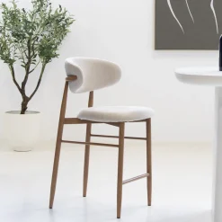 Barstoel Alexia Beige/Naturel - Giga Meubel