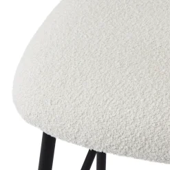 Barstoel Diana Bouclé Wit - Giga Meubel