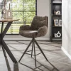 Barstoel Lounge Hoven Draaibaar Taupe/Bruin - Giga Meubel