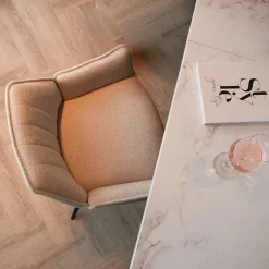 Barstoel Noa Beige/Zwart - Giga Meubel