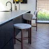 Barstoel Noor Beige/Walnoot 65cm - Giga Meubel