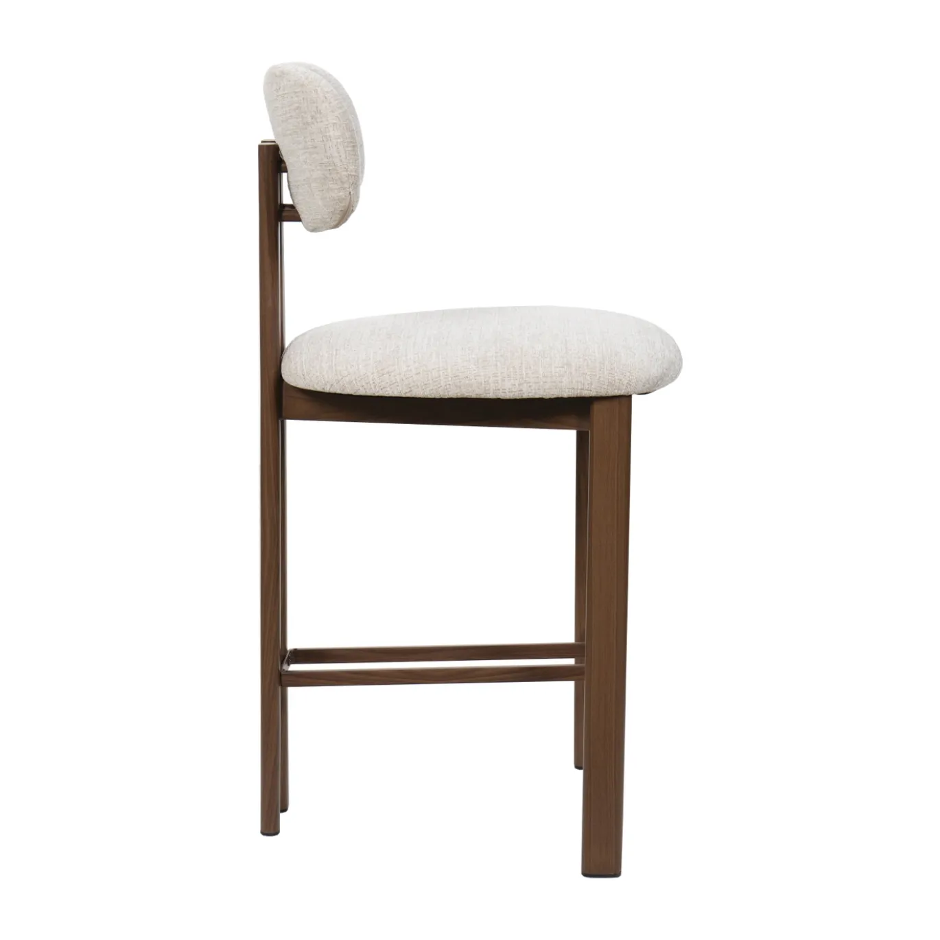 Barstoel Noor Beige/Walnoot 65cm - Giga Meubel