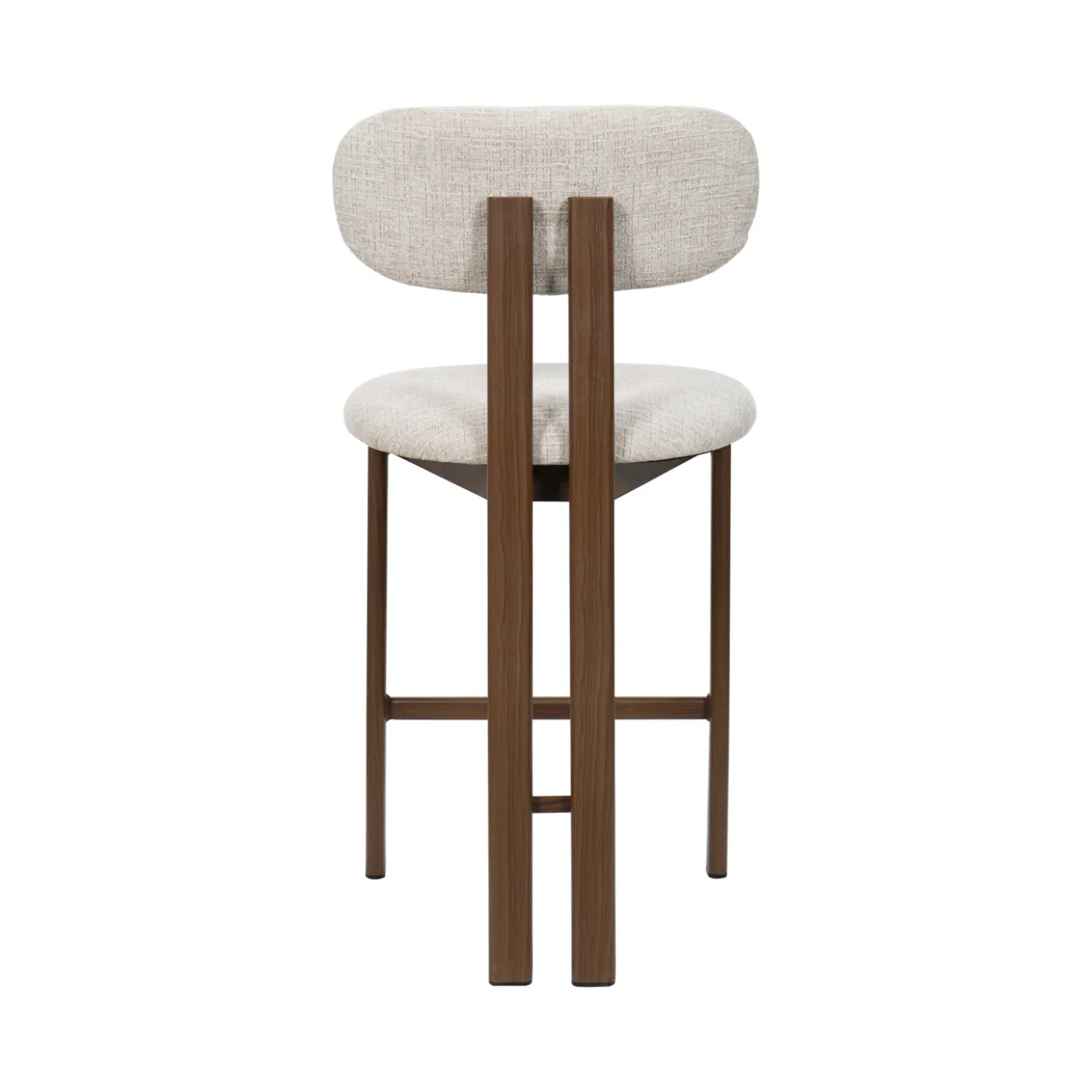 Barstoel Noor Beige/Walnoot 65cm - Giga Meubel