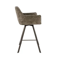 Barstoel Raster Draaibaar Hoven Taupe/Bruin - Giga Meubel