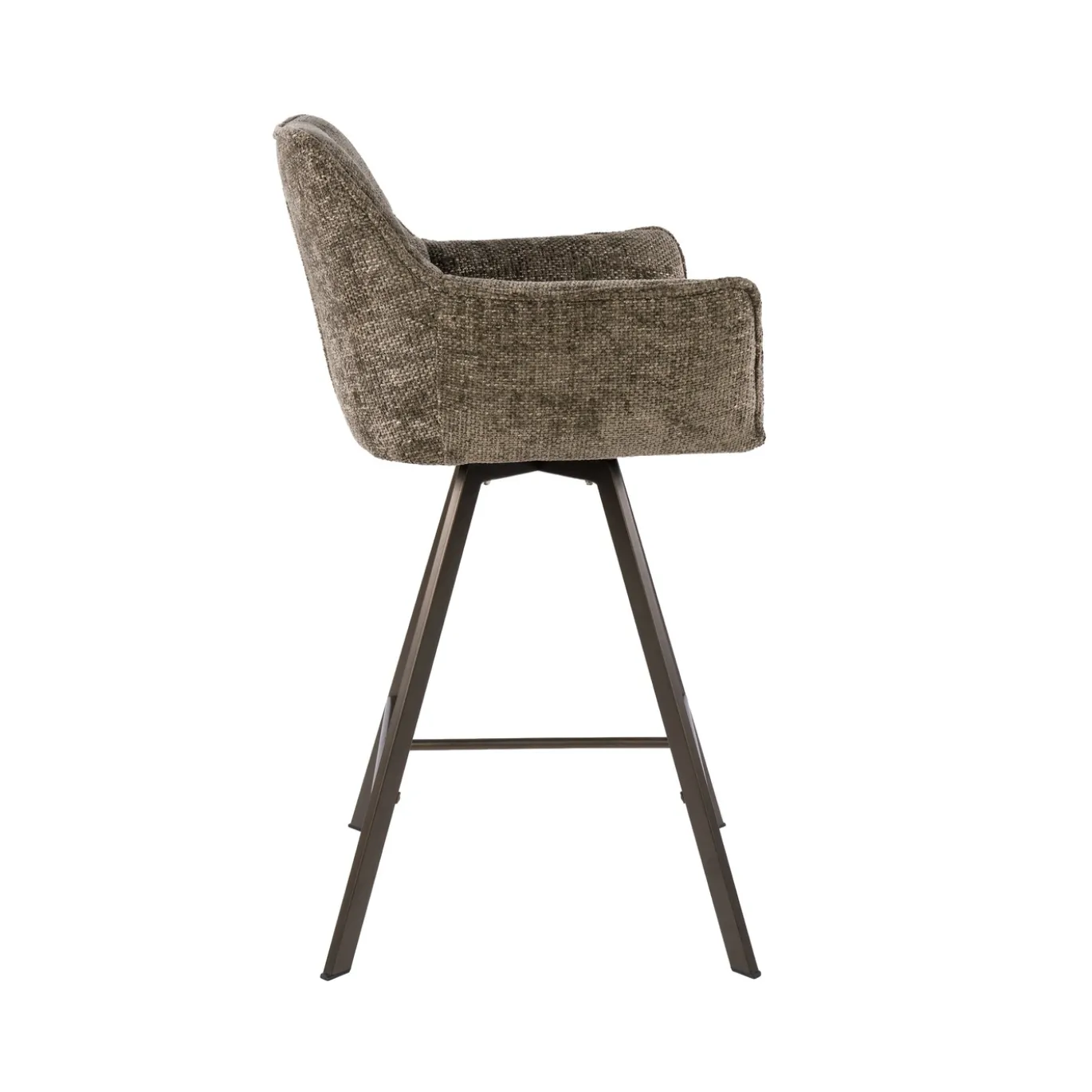 Barstoel Raster Draaibaar Hoven Taupe/Bruin - Giga Meubel
