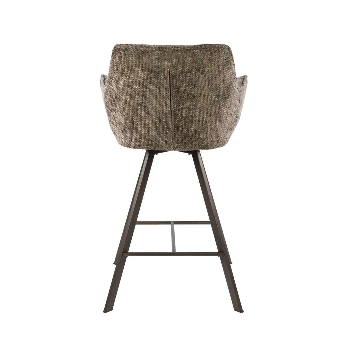Barstoel Raster Draaibaar Hoven Taupe/Bruin - Giga Meubel