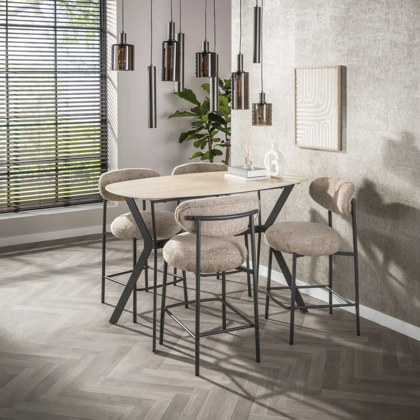 Barstoel Round Cargo Zand - Giga Meubel