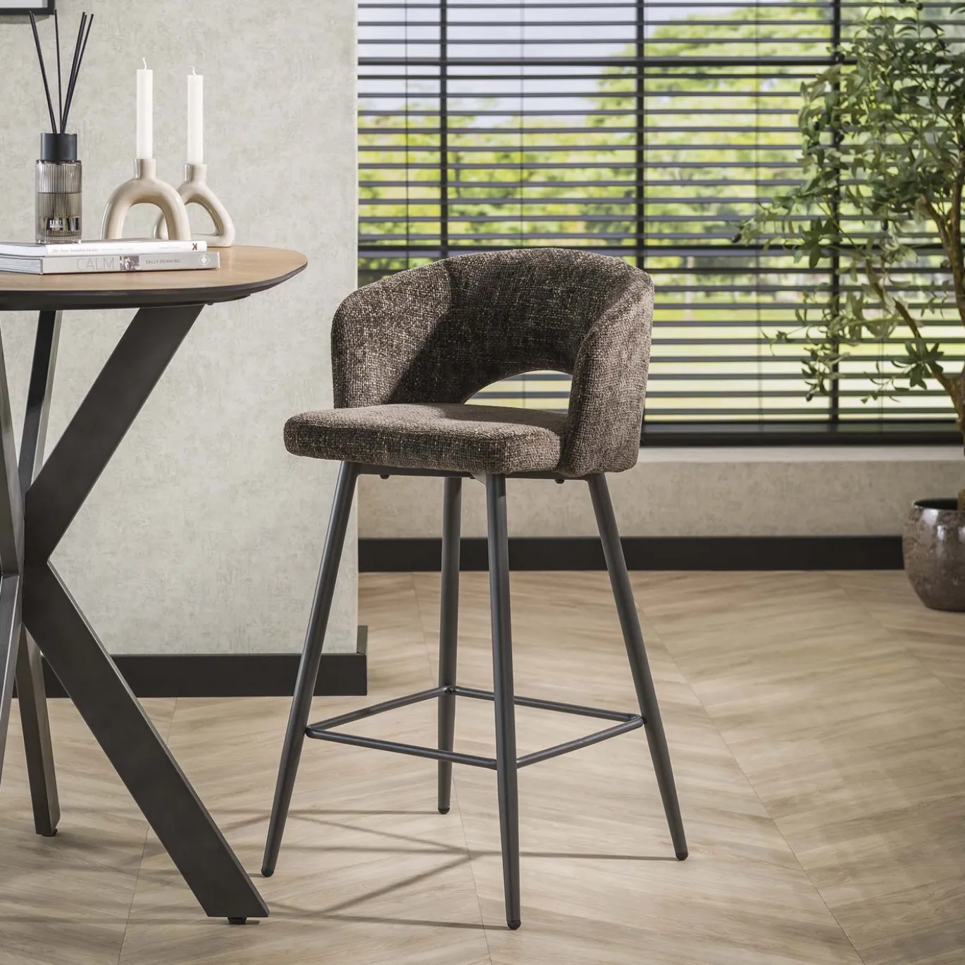 Barstoel Salon Tissee Cargo Bruin - Giga Meubel