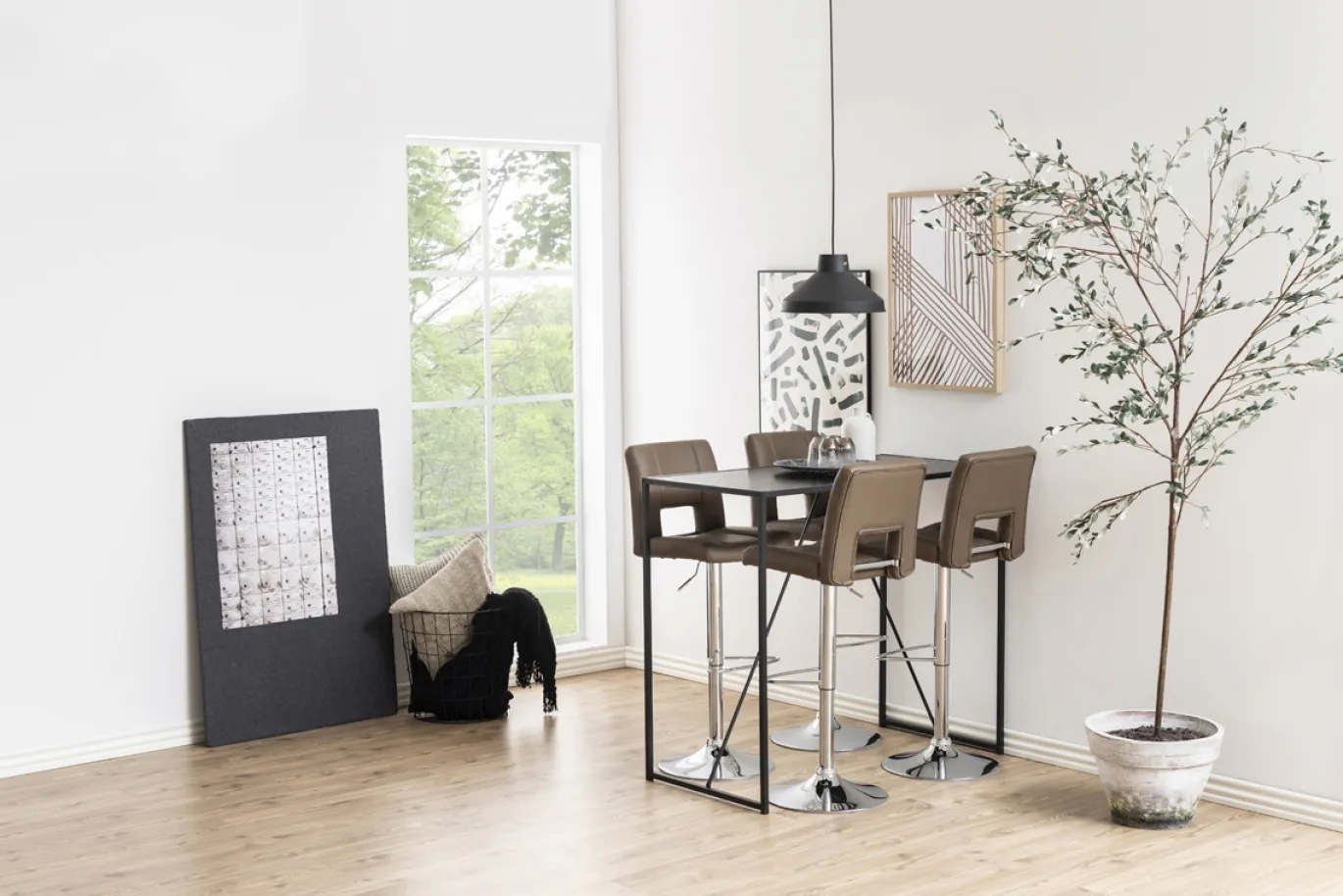 Bartafel Bronx Rechthoek MDF Zwart 120cm - Giga Living