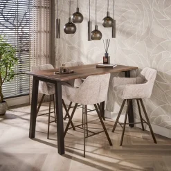 Bartafel Edge Pure Acaciahout Bruin 147cm - Giga Meubel