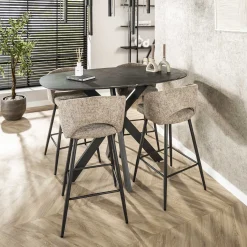 Bartafel Kruisframe Deens Ovaal Keramieklook 140cm - Giga Meubel