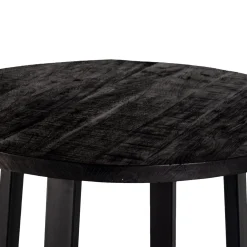 Bartafel Lowie Zwart Rond 110x110cm - Giga Meubel