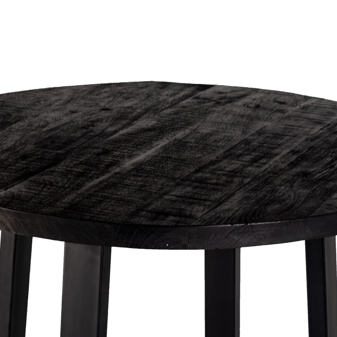 Bartafel Lowie Zwart Rond 110x110cm - Giga Meubel