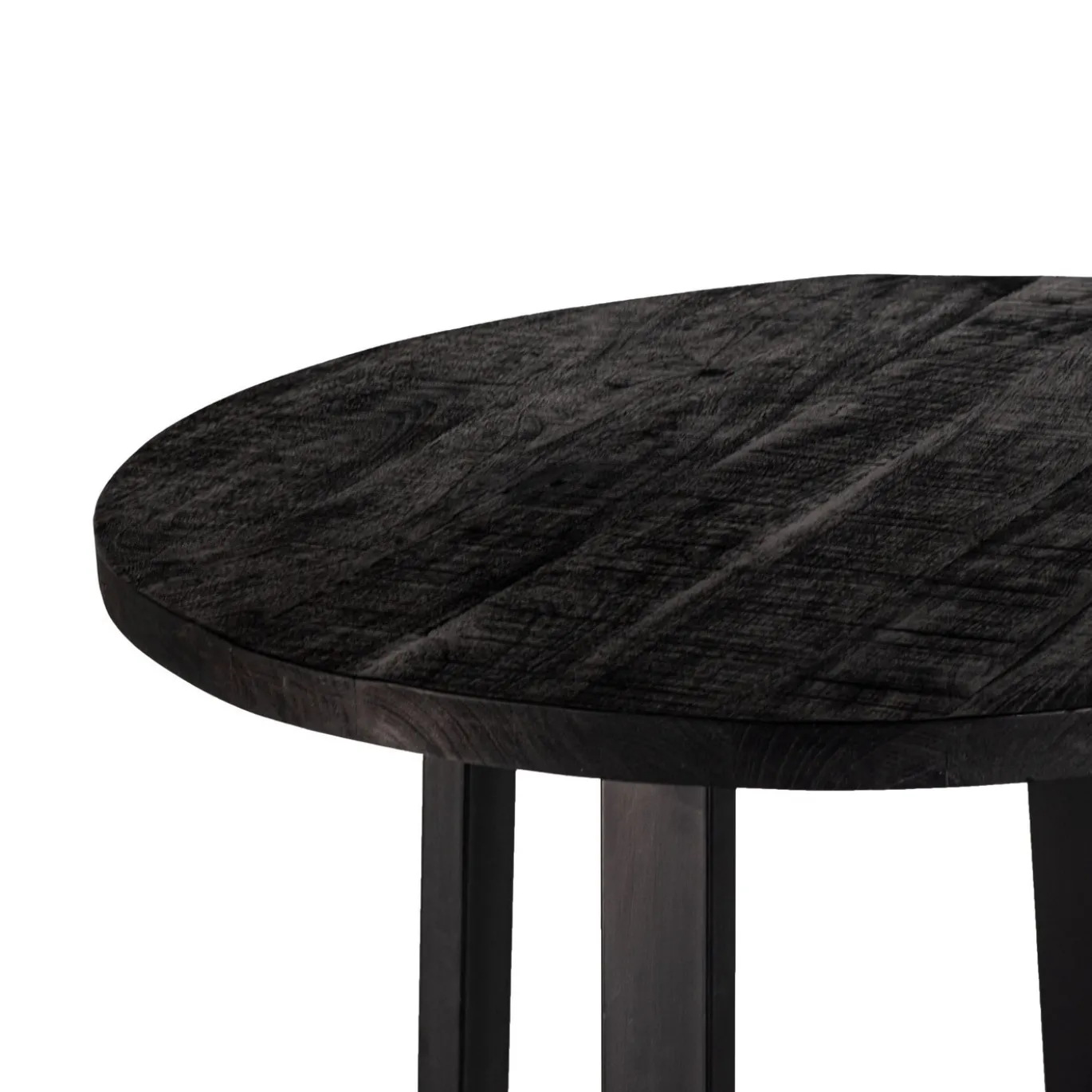Bartafel Lowie Zwart Rond 110x110cm - Giga Meubel