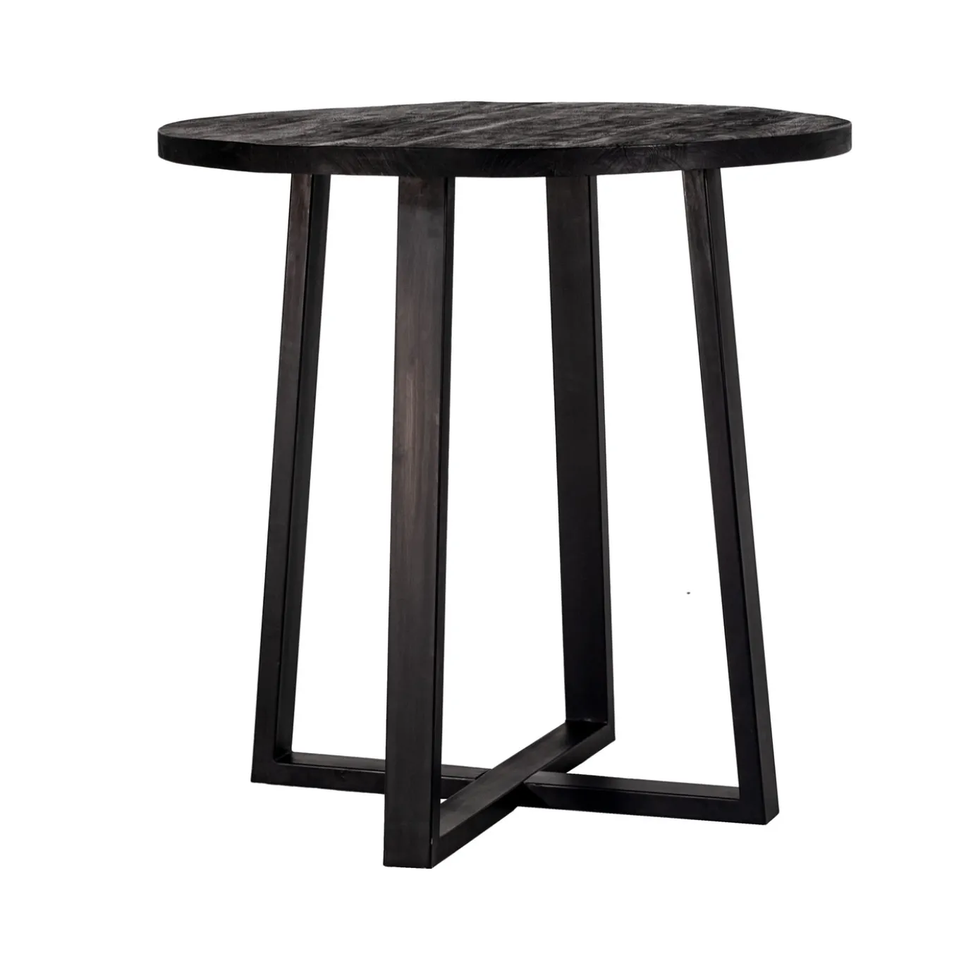 Bartafel Lowie Zwart Rond 110x90cm - Giga Meubel