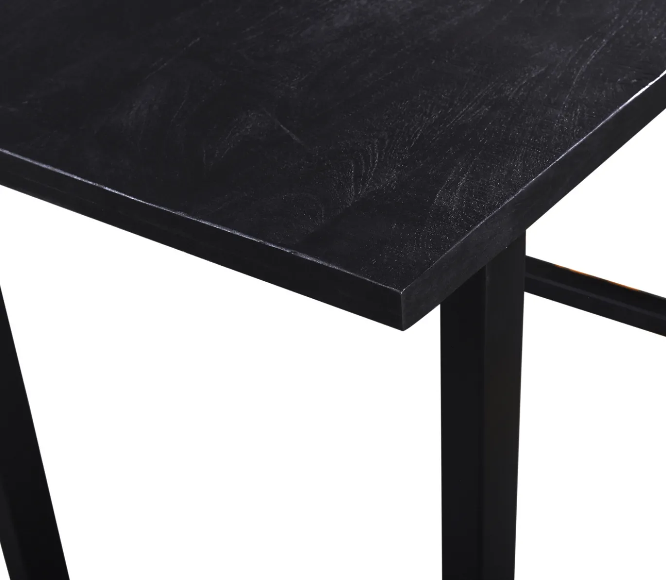 Bartafel Martin Mangohout Zwart 140x70x90cm - Giga Meubel