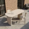 Bartafel Maya Deens Ovaal Beige 160x90cm Outdoor - Giga Meubel