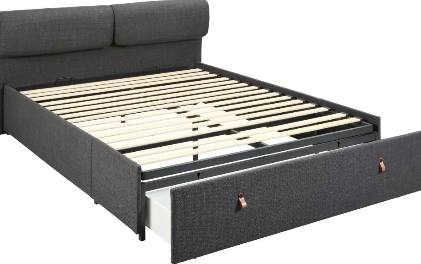 Bed Dawson Basel Donkergrijs - Giga Living