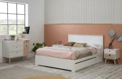Bed 160 Gabi Lade Wit Wax - Giga Meubel