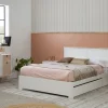 Bed 135/140 Gabi Lade Wit Wax - Giga Meubel