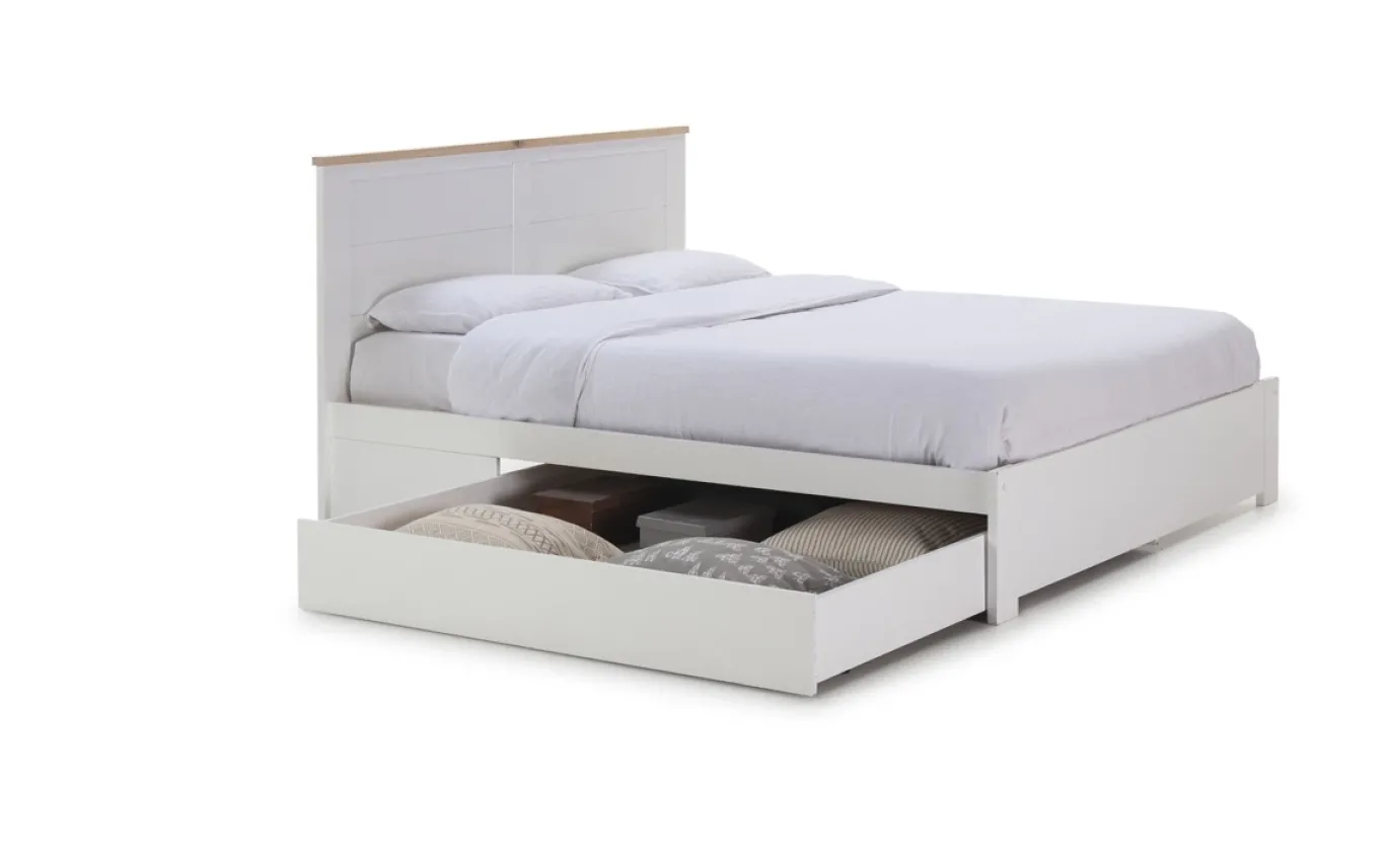 Bed 135/140 Gabi Lade Wit Wax - Giga Meubel