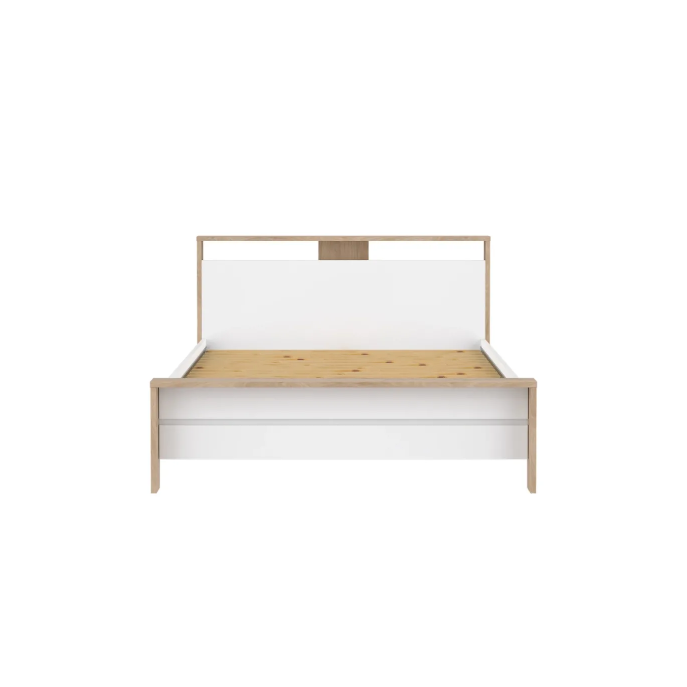 Bed Next Jackson Hickory Wit Hoogglans 140x200cm - Giga Living