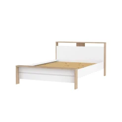Bed Next Jackson Hickory Wit Hoogglans 140x200cm - Giga Living