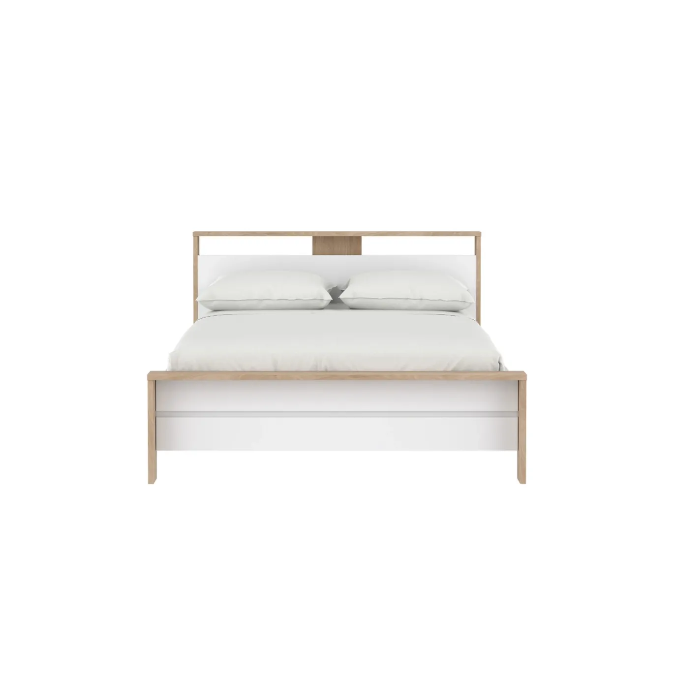 Bed Next Jackson Hickory Wit Hoogglans 140x200cm - Giga Living