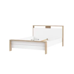 Bed Next Jackson Hickory Wit Hoogglans 150x215cm - Giga Living