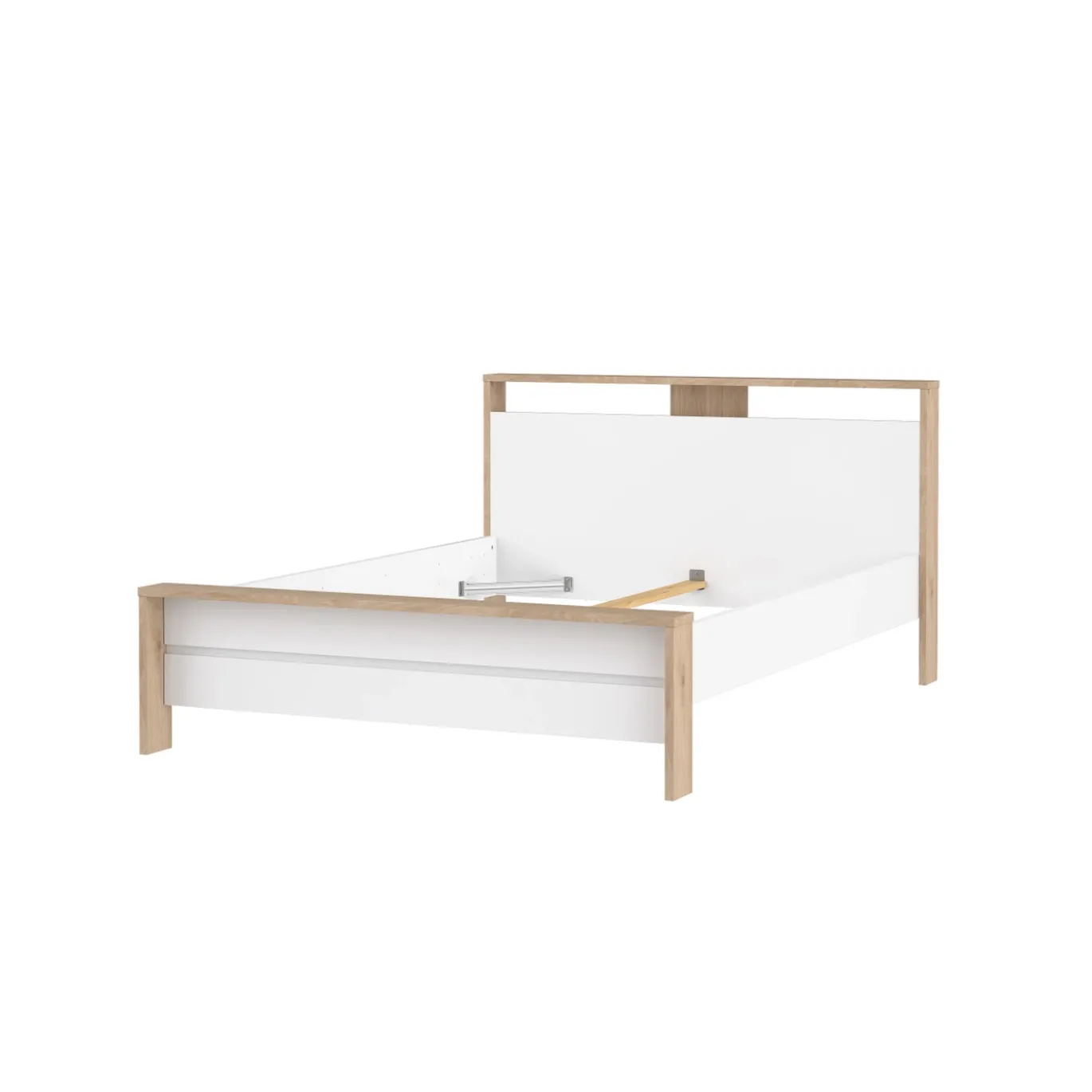 Bed Next Jackson Hickory Wit Hoogglans 150x215cm - Giga Living