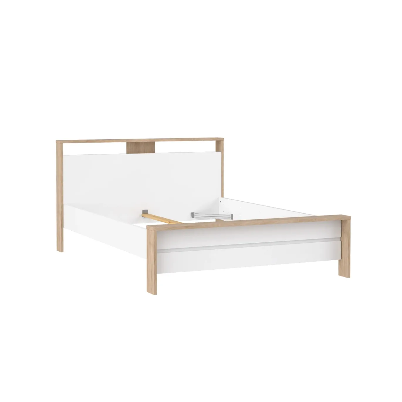 Bed Next Jackson Hickory Wit Hoogglans 150x215cm - Giga Living