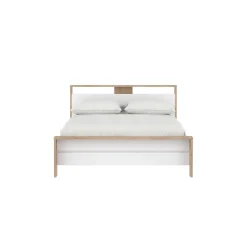Bed Next Jackson Hickory Wit Hoogglans 150x215cm - Giga Living