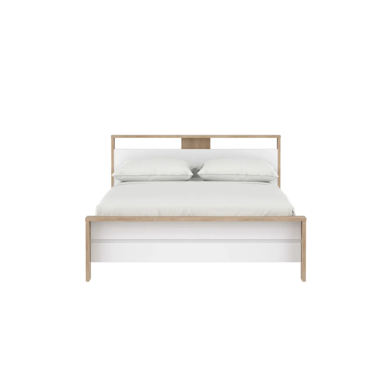 Bed Next Jackson Hickory Wit Hoogglans 150x215cm - Giga Living