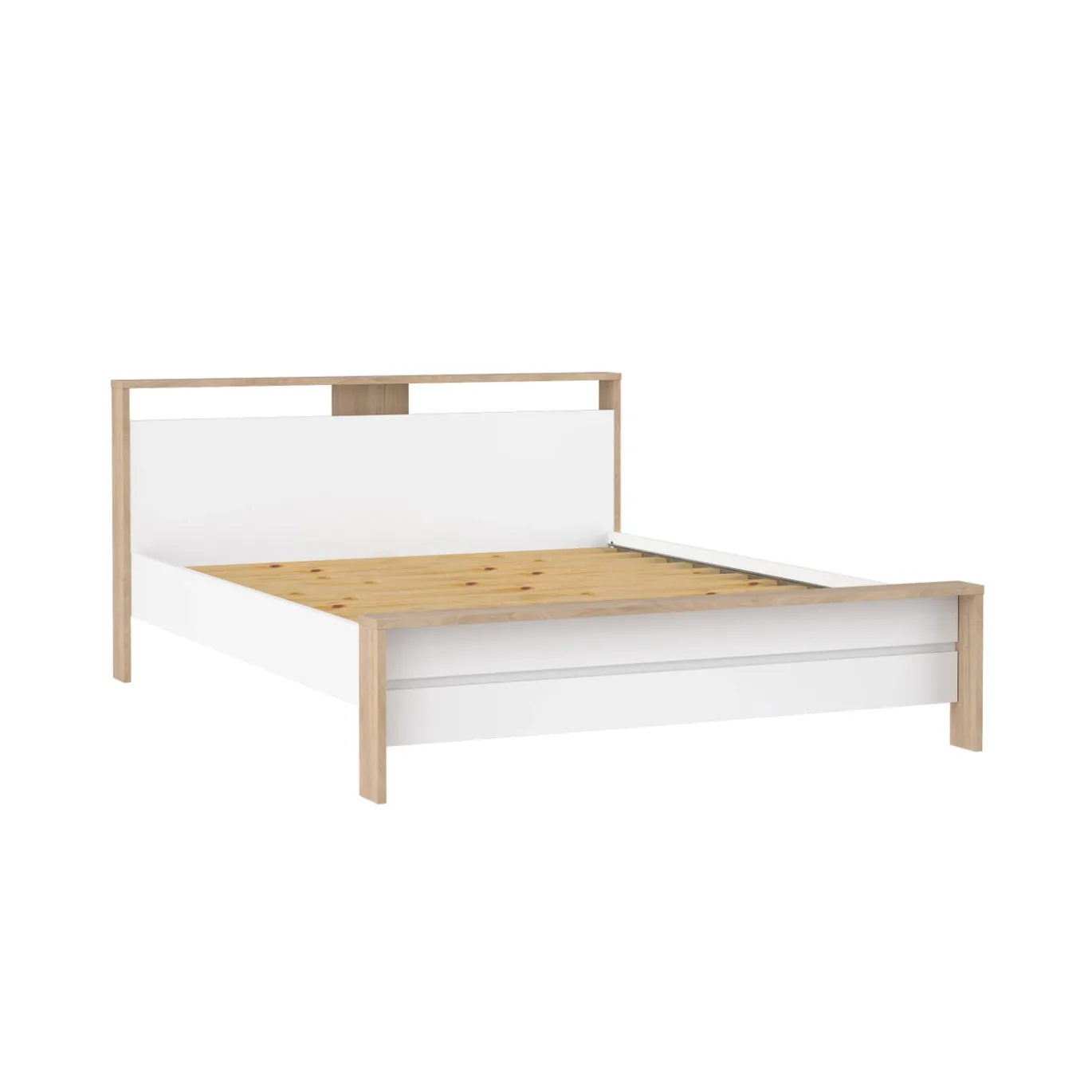 Bed Next Jackson Hickory Wit Hoogglans 160x200cm - Giga Living