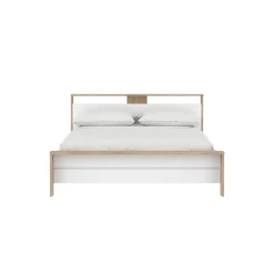 Bed Next Jackson Hickory Wit Hoogglans 160x200cm - Giga Living