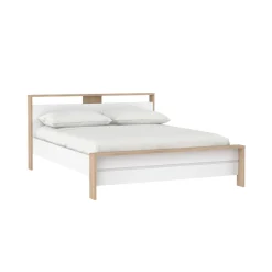 Bed Next Jackson Hickory Wit Hoogglans A 170x225cm - Giga Living