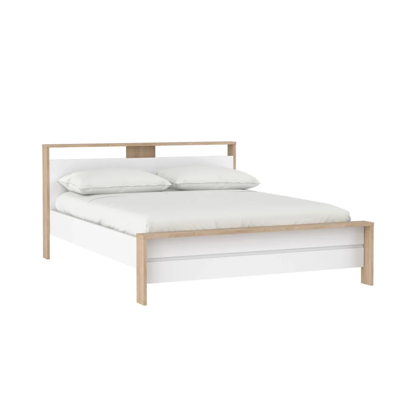Bed Next Jackson Hickory Wit Hoogglans A 170x225cm - Giga Living