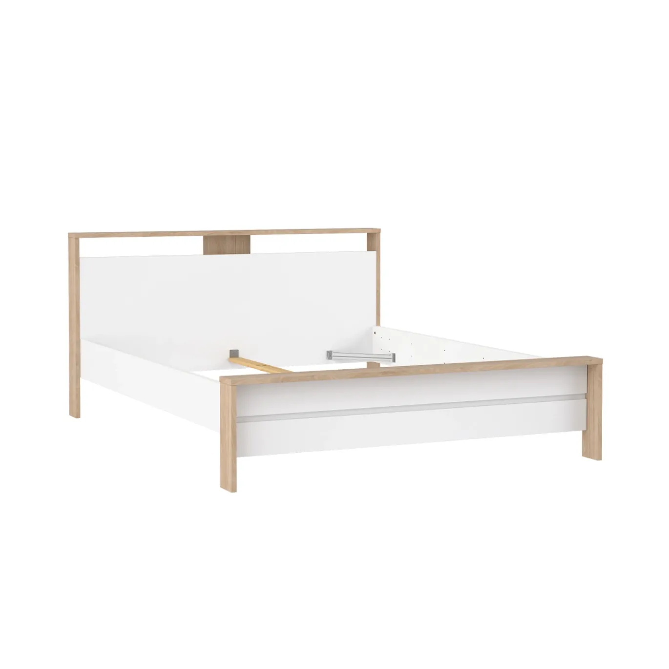 Bed Next Jackson Hickory Wit Hoogglans A 170x225cm - Giga Living