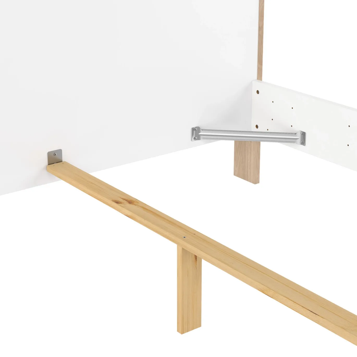 Bed Next Jackson Hickory Wit Hoogglans A 170x225cm - Giga Living