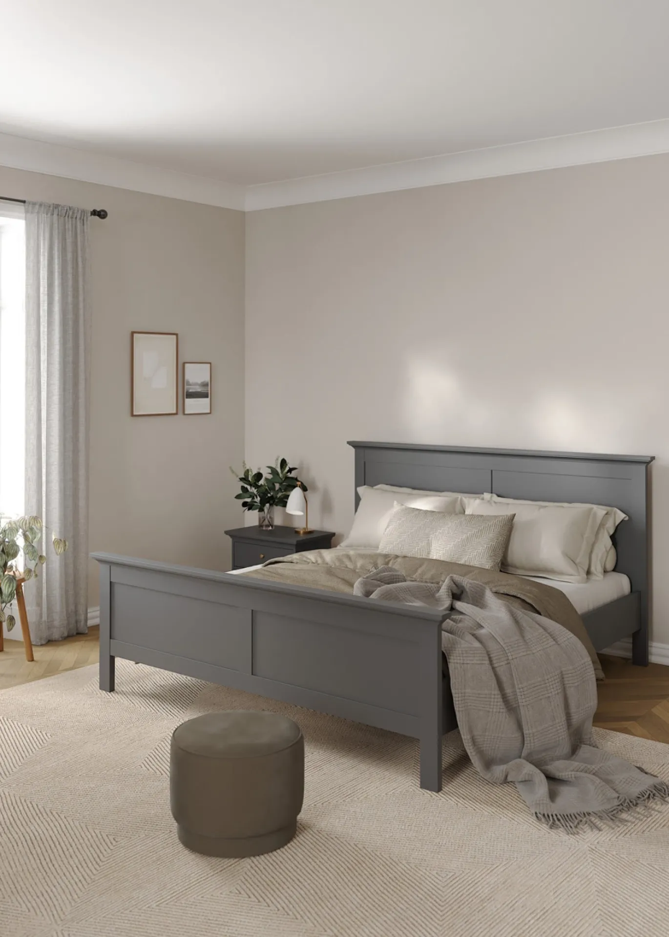 Bed Paris Matgrijs - Giga Living