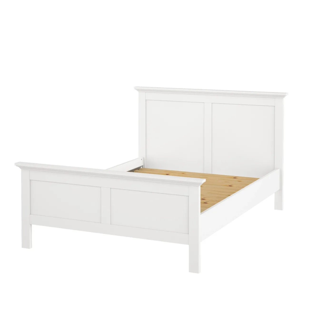 Bed Paris Wit Met Lattenbodem 140x200cm - Giga Living