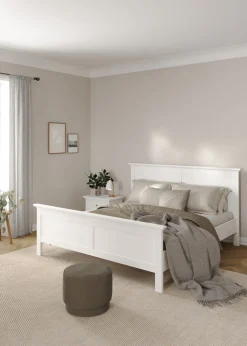 Bed Paris Wit Met Lattenbodem - Giga Living