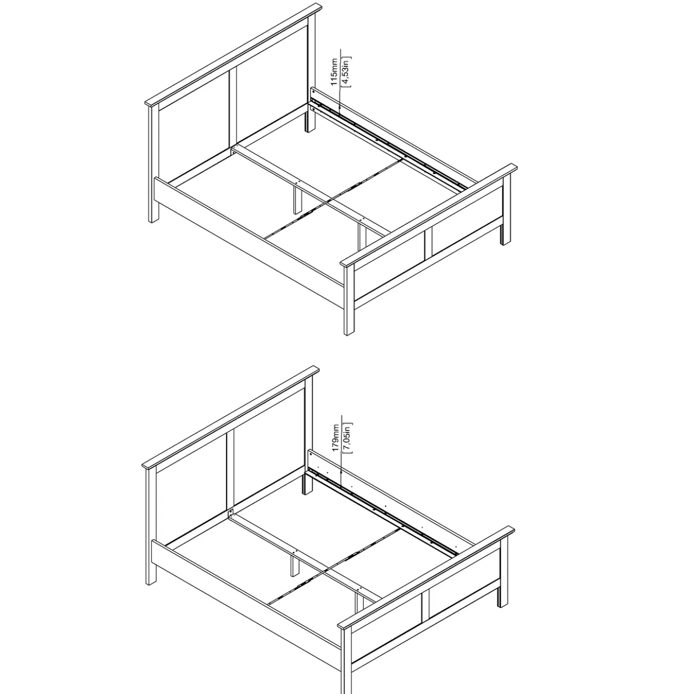 Bed Paris Wit 160x200cm - Giga Living