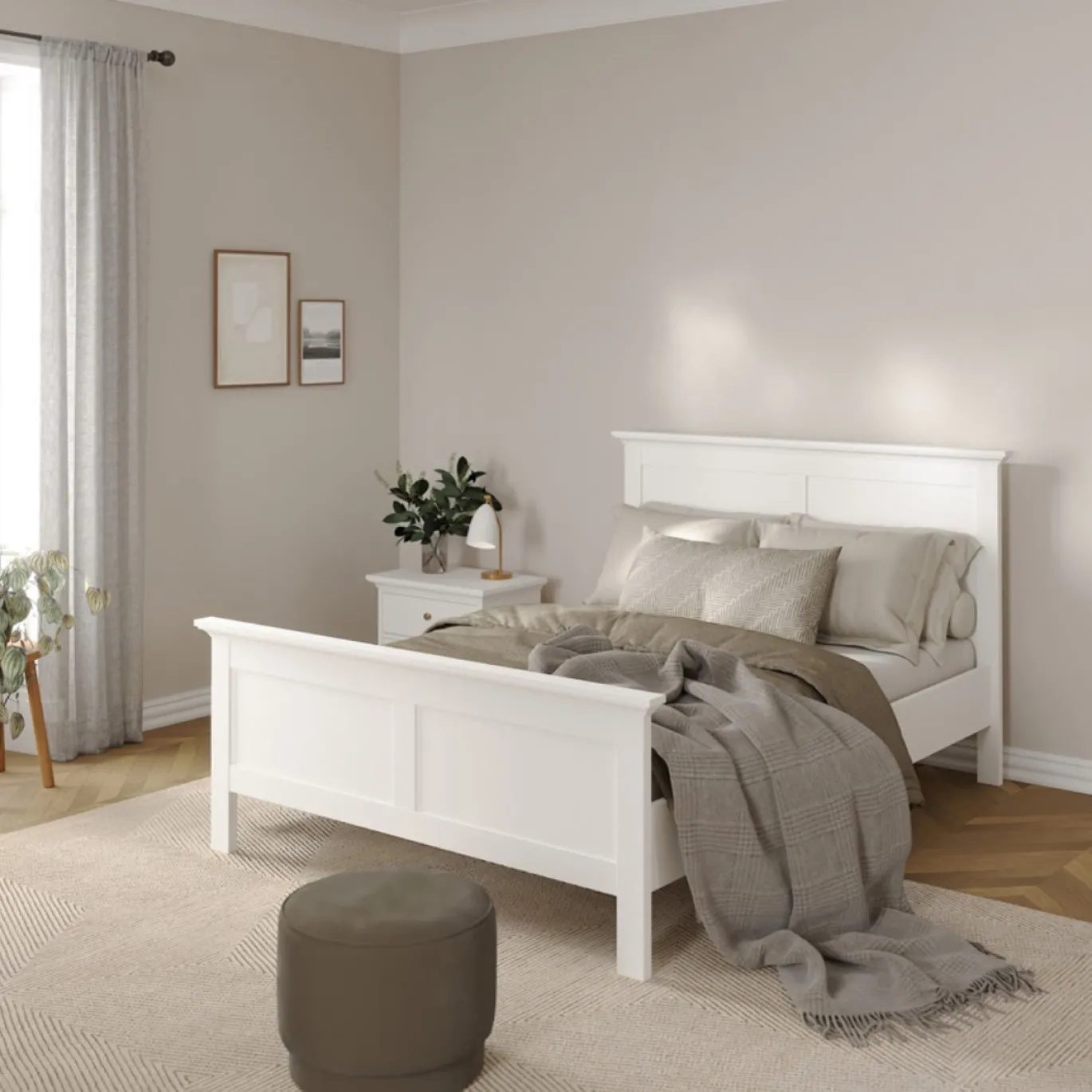 Bed Paris Wit 140x190cm - Giga Living