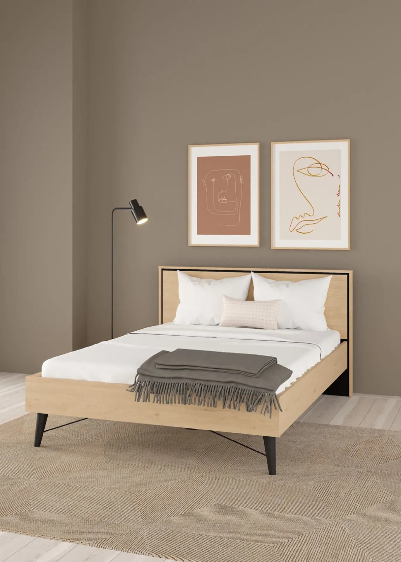 Bed Ry Jackson Hickory A 140x200cm - Giga Living