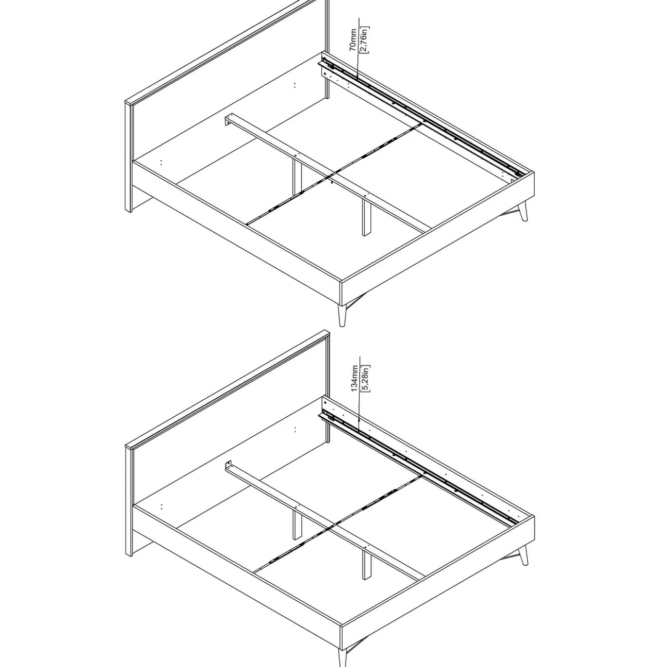 Bed Ry Jackson Hickory 180x200cm - Giga Living